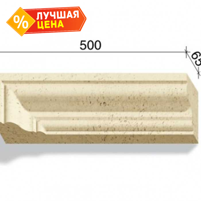 Угловой элемент для наличников и карнизов White Hills Тиволи 721-21, 500*65*130
