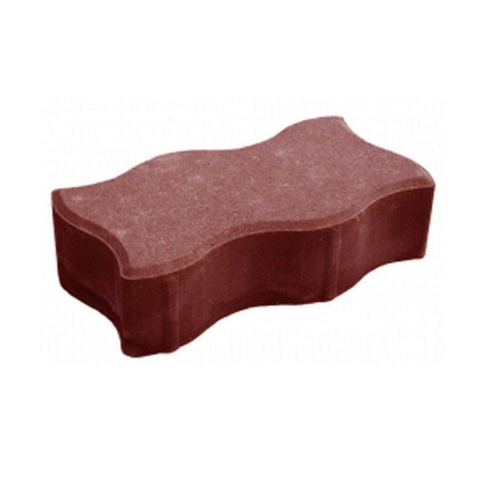 Волна Спецбетон 240х120х80 мм. 1Ф16.8 Красно-коричневый