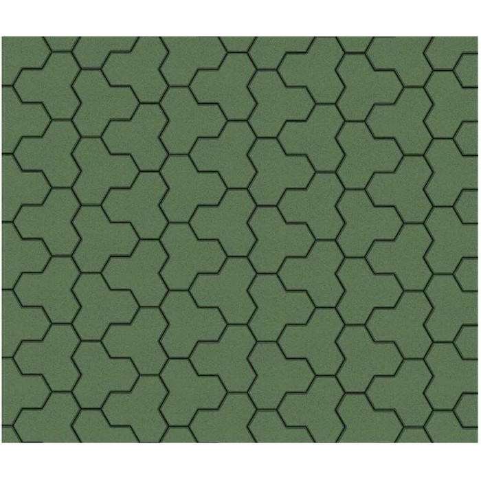 Тротуарная плитка Выбор Трилистник В.7.Ф.10 100 мм Стандарт Зеленый