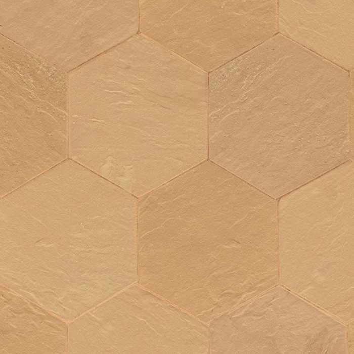 Клинкерная брусчатка Muhr №02 Gelb-bunt, гексагон 200x52 мм